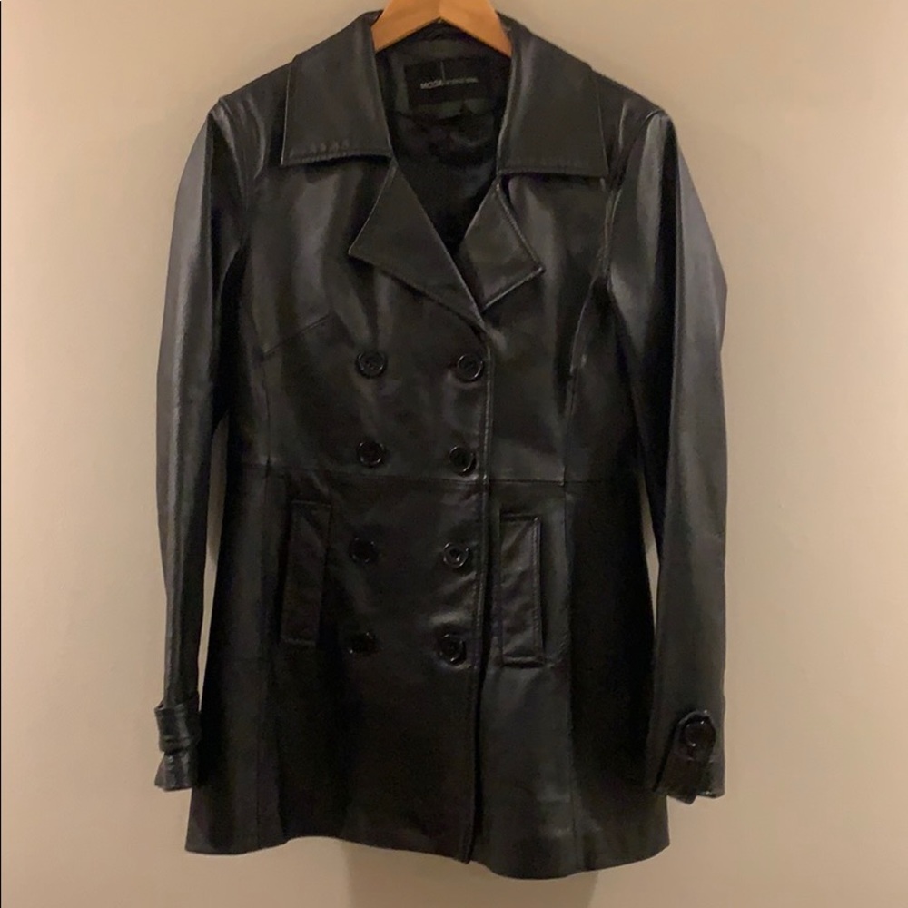 Moda International Leather S Coat Jacket
